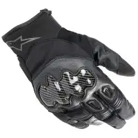 Guanti moto pelle Alpinestars SMX-1 WATERPROOF Nero Nero