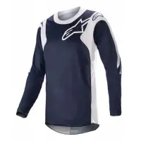 Maglia cross Alpinestars RACER HOEN Blu notte navy Bianco