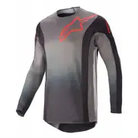 Maglia cross Alpinestars TECHSTAR SEIN Nero Rosso neon