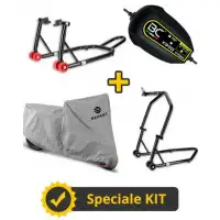 Kit Moto 2.2- Coprimoto impermeabile Befast Grande + Cavalletto posteriore universale + Caricabatteria e mantenitore BC K900 EDGE + Cavalletto anteriore-posteriore universale CP002