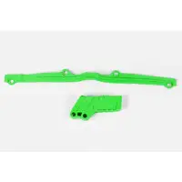 Kit cruna catena+fascia forcella UFO Kawasaki KX 125-250 (2003-2008) Verde