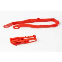 Kit cruna catena+fascia forcella Ufo per Honda CR e CRF Rosso