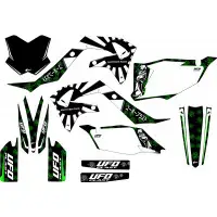 Kit grafica Ufo Akaishi per Kawasaki Nero