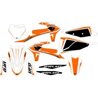 Kit grafica Ufo Apodis per Ktm Bianco