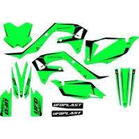Kit grafica Ufo Tecna per Kawasaki Verde fluo