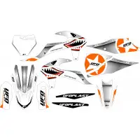 Kit grafica Ufo Thunder per Ktm Bianco