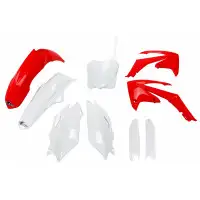 Kit plastiche completo UFO per Honda CRF 250R (2011-2013) e CRF 450R (2011-2012) Rosso Bianco