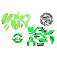 Kit plastiche+decals Ufo Tecna Kawasaki Verde fluo