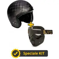 Kit Carburo Casco Epic III EXTRA FIT Carbonio + Maschera Full