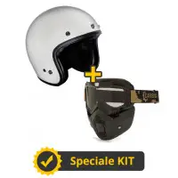 Kit Carburo Casco Epic III EXTRA FIT Bianco + Maschera Full