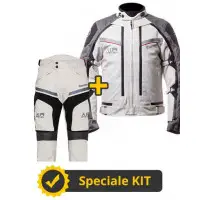 Kit completo Transformer Klima CE 3 strati Grigio - Giacca moto certificata Befast + Pantaloni moto certificati Befast