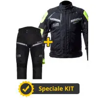 Kit completo Transformer Klima CE 3 strati Giallo - Giacca moto certificata Befast + Pantaloni moto certificati Befast