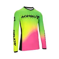 Maglia Cross Acerbis Mx J-Track Stabi Fucsia Giallo Fluo