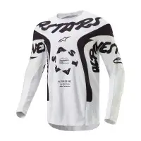 Maglia cross Alpinestars RACER HANA JERSEY Bianco Nero