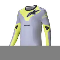Maglia Cross Alpinestars Racer Veil Grigio Giallo