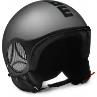 Casco jet Momo Design Minimomo S Alluminio Frost Nero
