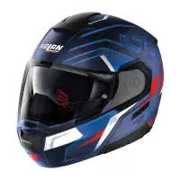 Casco modulare Nolan N90-3 Comeback N-com Cayman Blu