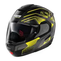 Casco modulare Nolan N90-3 Comeback N-com Nero Giallo