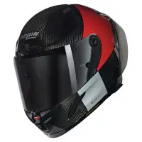 Casco Integrale Nolan X-804 RS Ultra Carbon Combo Gara Rosso