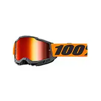 Occhiali Cross 100% Accuri 2 Arancio Lente Specchiata Rossa