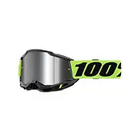 Occhiali Cross 100% Accuri 2 Neon Giallo Lente Specchiata Argento