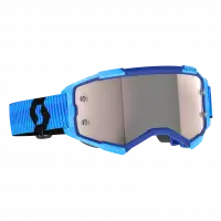 Occhiali cross Scott Fury Blu Nero lente argento cromata