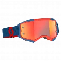 Occhiali cross Scott Fury Blu Rosso lente arancione cromata