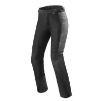 Pantaloni moto donna pelle e tessuto accorciati Rev'it Ignition 3 Ladies Nero