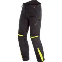 Pantaloni moto touring Dainese TEMPEST 2 D-DRY Nero Nero Giallo Fluo