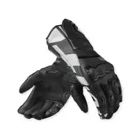 Guanti moto pelle racing Rev'it Jerez 4 Nero Bianco