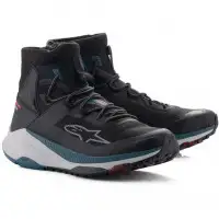 Scarpe Moto Alpinestars Speedforce XR Nero Verde Petrolio Grigio