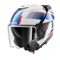 Casco Modulare Shark Oxo Sikter Bianco Cromo Blu