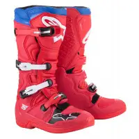 Stivali cross Alpinestars TECH 5 Rosso brillante Rosso scuro Blu alpino