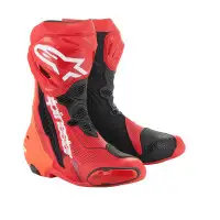 Stivali moto estivi Alpinestars SUPERTECH R VENTED Rosso brillante Rosso fluo