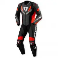 Tuta Moto Intera Rev'it Quantum 3 Antracite Rosso Neon
