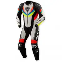 Tuta Moto Intera Rev'it Quantum 3 Grigio Chiaro Giallo Neon