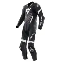 Tuta Moto Pelle Estiva Dainese Laguna Seca 6 Nero Bianco Antracite