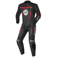 Tuta moto pelle intera Befast SENTUL CE Rosso Nero