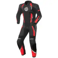 Tuta minimoto bambino pelle racing Befast Vegas CE Nero Rosso