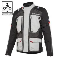 Giacca moto touring Befast VICTORY CE 3 strati Nero Grigio chiaro