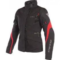 Giacca moto donna touring Dainese TEMPEST LADY D-DRY Nero Nero Rosso