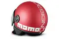 Momo Design Fighter Classic jet helmet Frost Red White