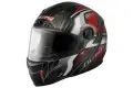 LS2 FT2 Split Full Face Helmet - Col. Gloss Black/Red