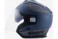 Casco jet Blauer SOLO in fibra blu carbon argento opaco