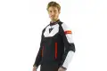 Dainese Avro Tex motorcycle jacket black-white-red