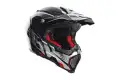 Agv AX-8 Carbon Multi Carbotech white red off-road helmet