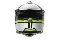 Casco cross Befast Mud Line Argento Giallo Bianco