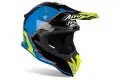 Airoh Terminator Open Vision Slider cross fiber helmet azure gloss