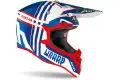 Airoh Wraap Broken kid cross helmet blue red gloss