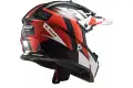 LS2 MX437 FAST EVO MINI STRIKE kid cross helmet Black White Red